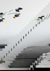 Lampadar Tommy, RL, 30x200 cm, 28W, 5x E14, metal, negru mat