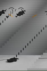 Lampadar Tommy, RL, 60x25x130 cm, 40W, 2x E14, metal/textil, negru mat