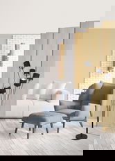 Lampadar Tommy, RL, 48x45.5x163 cm, 40W, 5x E14, metal/textil, negru mat