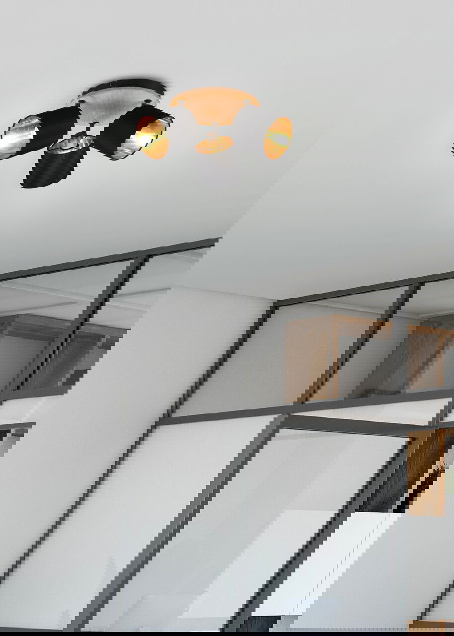 Plafoniera Tommy, RL, 25x12x22.5 cm, 28W, 3x E14, metal, negru/natur