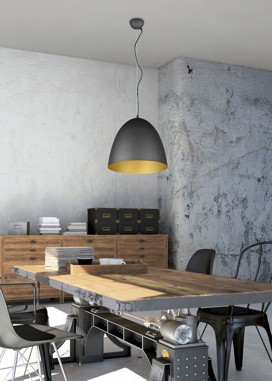 Lustra Tilda, RL, 40x150 cm, 40W, 1x E27, metal, negru/auriu