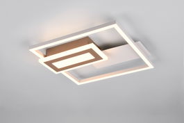Plafoniera Spiro, RL NOW, 33x30x6.2 cm, 22W, 1x SMD, metal, gri/natur