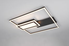 Plafoniera Spiro, RL NOW, 53x50x6.2 cm, 32W, 1x SMD, metal, negru mat/alb