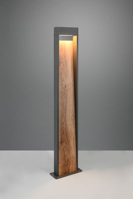 Lampadar de exterior Salmon, TRIO, 21.5x9.5x100 cm, 11W, 1x SMD, aluminiu, antracit/natur