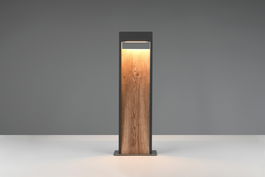 Lampadar de exterior Salmon, TRIO, 21.5x9.5x60 cm, 11W, 1x SMD, aluminiu, antracit/natur