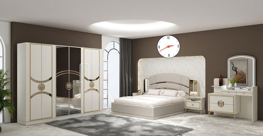 DORMITOR COMPLET ILONA SALTEA+SOMIERA INCLUSE 180X200CM