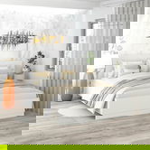 Oferta Pat AMBRO, 140x200, Alb Portelan cu saltea inclusa