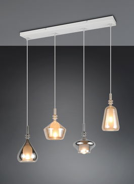 Lustra Aldea, TRIO, 65x9x200 cm, 10W, 4x E14, metal, multicolor