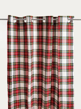 Draperie Tartan, Homla, 140x250 cm, bumbac, multicolor