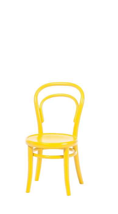 Scaun pentru copii, din lemn de fag Petit Yellow, l32xA40,5xH63 cm