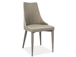 Scaun tapitat cu stofa, cu picioare metalice Sorina Grey, l49xA46xH92 cm
