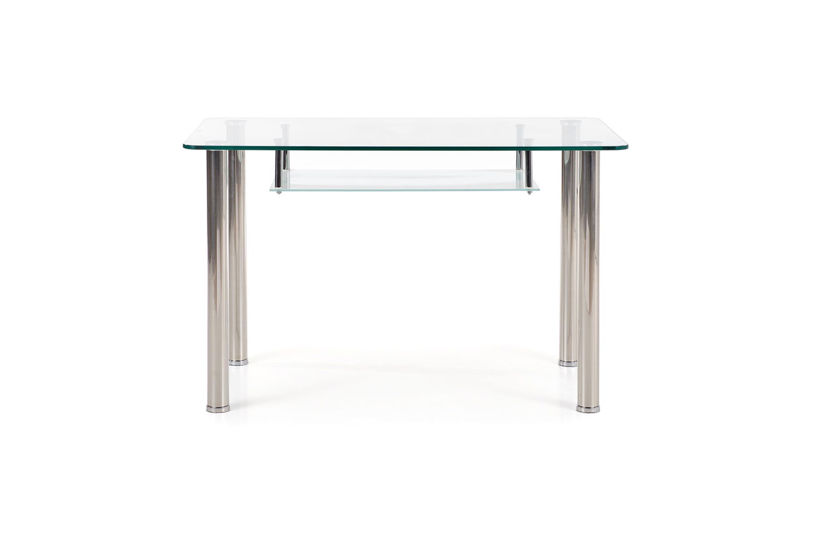 Masa din sticla si metal Crys Milky, L150xl90xH77 cm