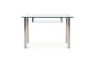 Masa din sticla si metal Crys Milky, L150xl90xH77 cm