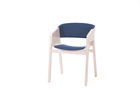Scaun din lemn de fag, tapitat cu stofa Merano Navy, l47,5xA39xH78 cm