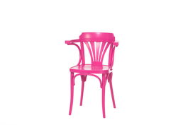 Scaun din lemn de fag 24 Pink, l54xA48xH77 cm