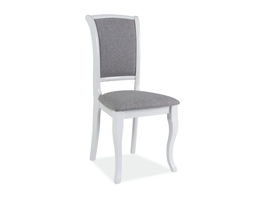 Scaun din lemn tapitat cu stofa, Main-SC Alb / Gri, l44xA42xH96 cm