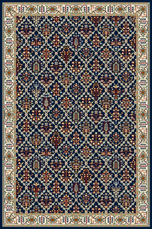 Covor Tamir Navy Blue, Wilton