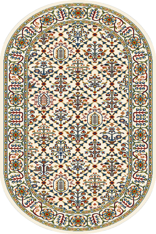 Covor Tamir Cream Oval, Wilton