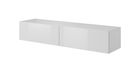 Comoda TV din MDF si pal, cu 2 usi Livius RTV-160W Alb, l160xA40xH30 cm