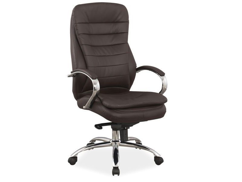 Scaun de birou directorial tapitat cu piele ecologica, Qwin-154 Maro, l65xA53xH116-122 cm