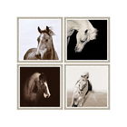 Tablou 4 piese Framed Art Horse Portraits