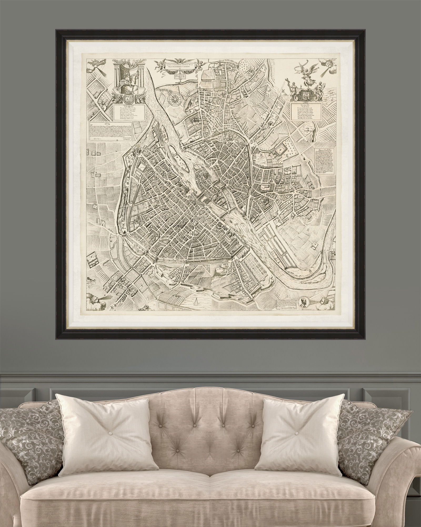 Tablou Framed Art Paris Map 1609