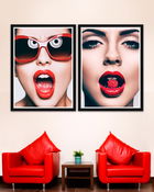 Tablou 2 piese Framed Art Red Glamour