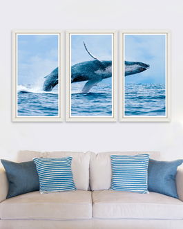 Tablou 3 piese Framed Art The Whale Triptych