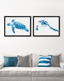 Tablou 2 piese Framed Art Turtles