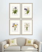 Tablou 4 piese Framed Art Vintage Flower Plates