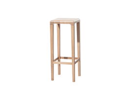 Scaun de bar din lemn de stejar Rioja Natural High, l32xA32xH80 cm