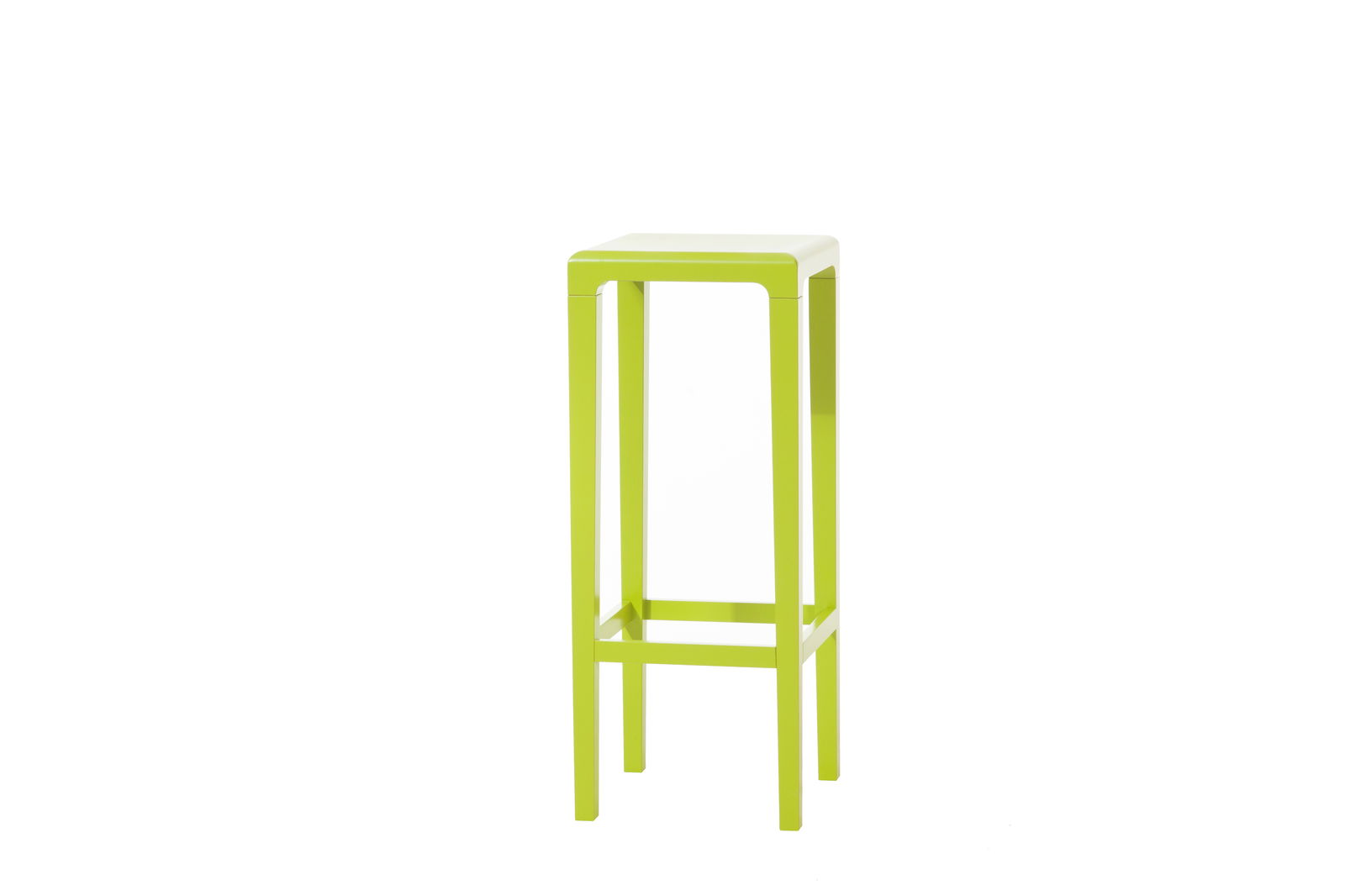 Scaun de bar din lemn de stejar Rioja Green High, l32xA32xH80 cm
