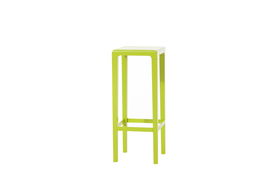 Scaun de bar din lemn de stejar Rioja Green High, l32xA32xH80 cm