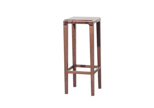 Scaun de bar din lemn de stejar Rioja Brown High, l32xA32xH80 cm