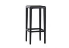 Scaun de bar din lemn de stejar Rioja Black High, l32xA32xH80 cm