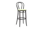 Scaun de bar din lemn de fag, tapitat cu stofa 18 Wenge / Green, l40,5xA50xH110 cm