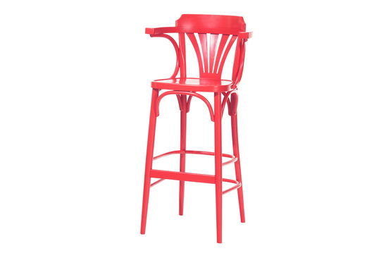 Scaun de bar din lemn de fag 135 Red, l54xA49xH107 cm