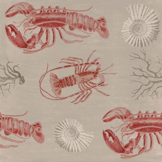 Set 3 role Tapet Imprimat Digital Lobster Taupe