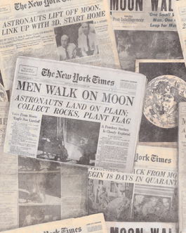 Set 3 role Tapet Imprimat Digital Men on Moon