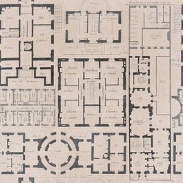 Set 3 role Tapet Imprimat Digital Chateau Taupe