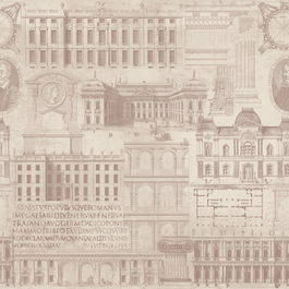 Set 3 role Tapet Imprimat Digital Vitruvius Taupe