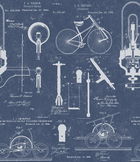 Set 3 role Tapet Imprimat Digital Patents Blue