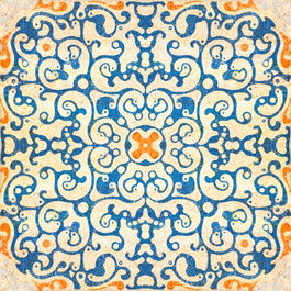 Set 3 role Tapet Imprimat Digital Spanish Tile