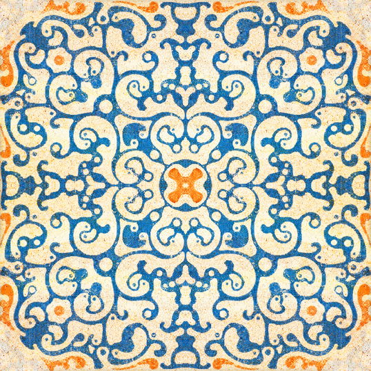 Set 3 role Tapet Imprimat Digital Spanish Tile