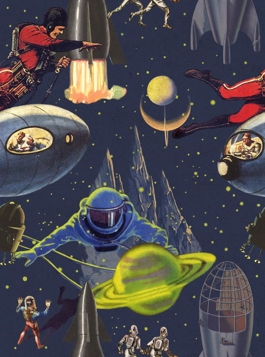 Set 3 role Tapet Imprimat Digital Intergalactic