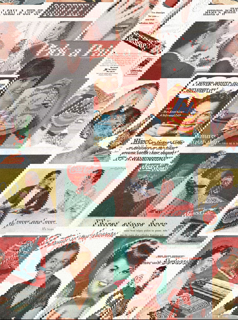 Set 3 role Tapet Imprimat Digital Retro Ads