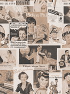 Set 3 role Tapet Imprimat Digital Retro Ads Sepia