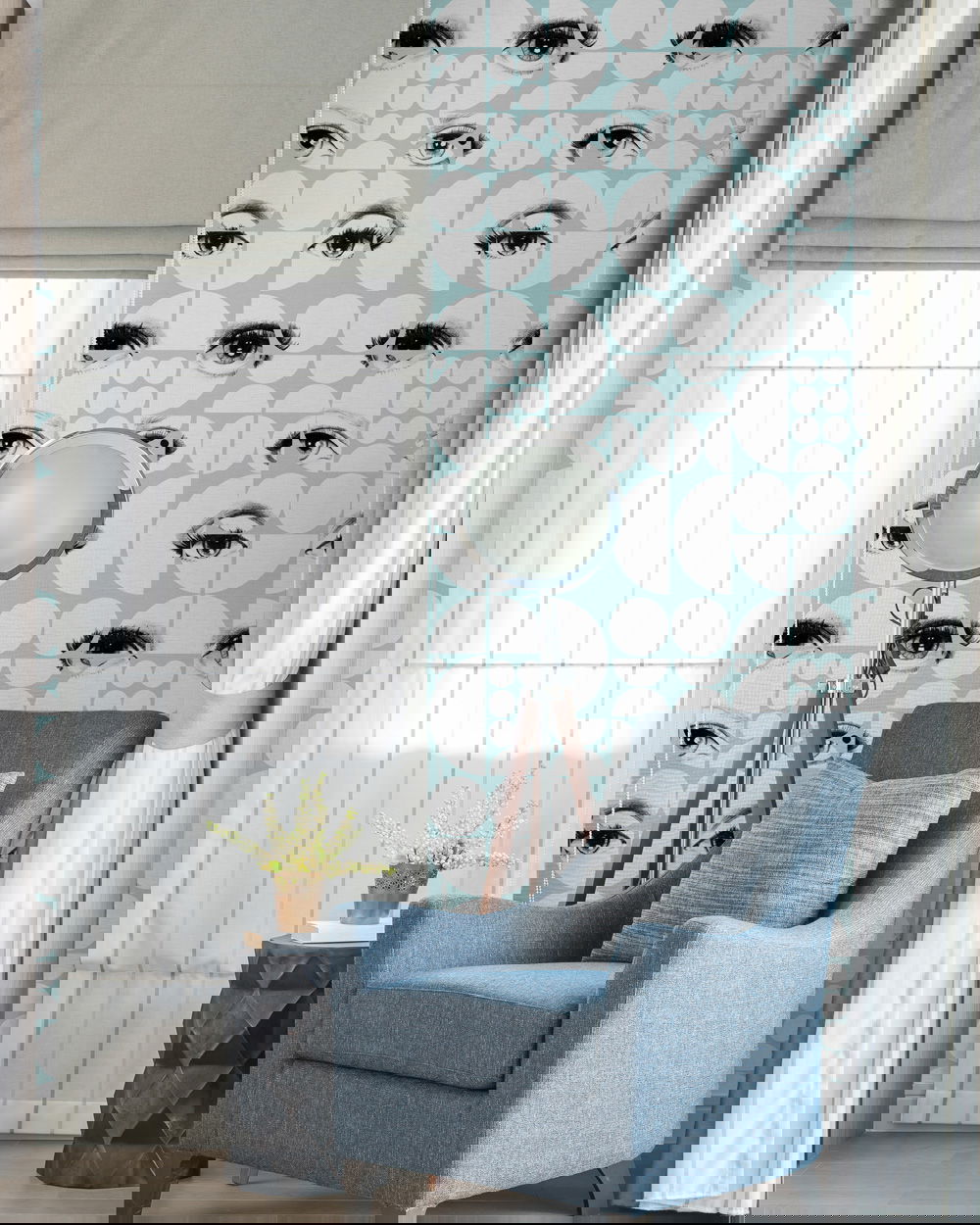 Set 3 role Tapet Imprimat Digital Eyes And Circles Sky