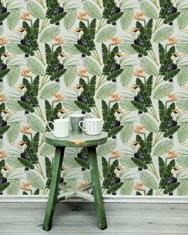 Set 3 role Tapet Imprimat Digital Birds of Paradise