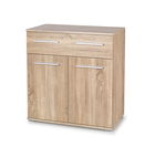 Comoda din pal cu 1 sertar si 2 usi Liamis KM-1 Stejar Sonoma, l77xA40xH82 cm